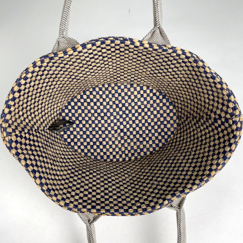 Hermes Pannier Bus PM Linen Blue Beige Tote — view 7