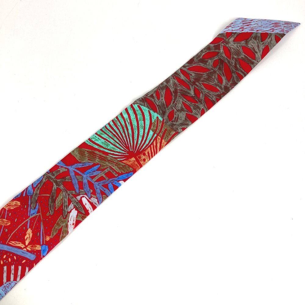 Hermes Scarf Twilly Tiri Silk Red — view 4
