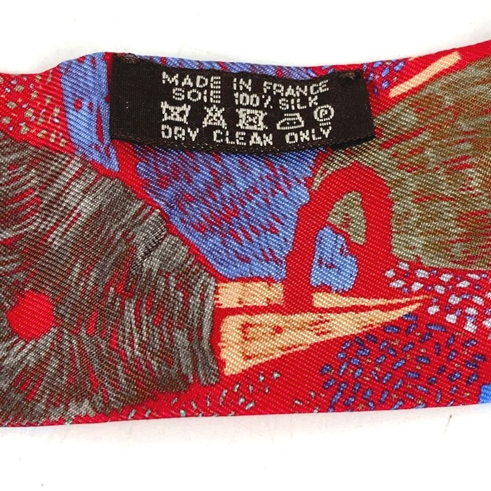 Hermes Scarf Twilly Tiri Silk Red — view 8