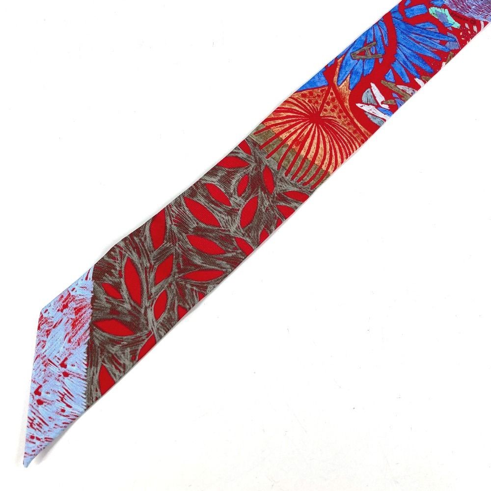 Hermes Scarf Twilly Tiri Silk Red — view 5
