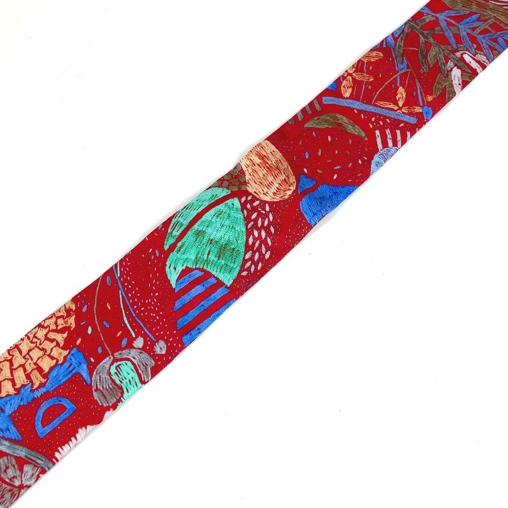 Hermes Scarf Twilly Tiri Silk Red — view 3