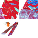 Hermes Scarf Twilly Tiri Silk Red — view 9