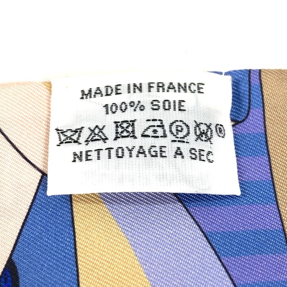 Hermes Scarf Twilly Tiri Silk Blue — view 8