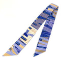 Hermes Scarf Twilly Tiri Silk Blue