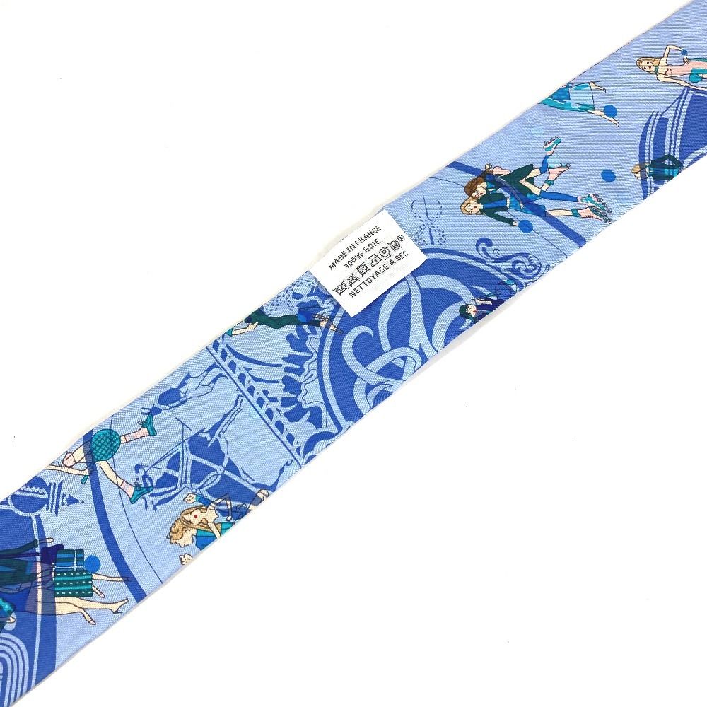 Hermes Scarf Twilly Silk Light Blue — view 6