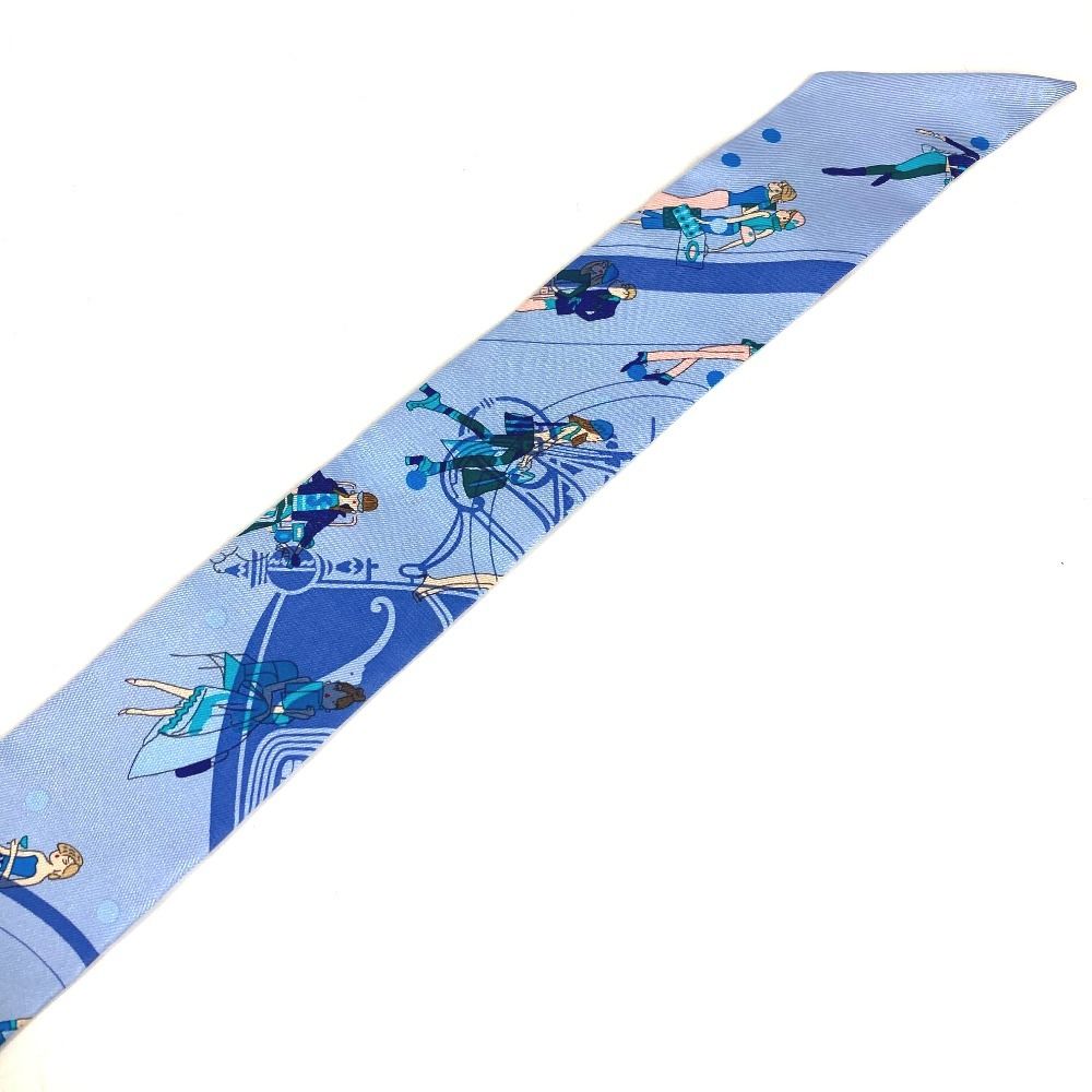 Hermes Scarf Twilly Silk Light Blue — view 4