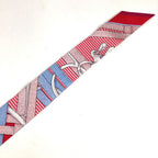 Hermes Scarf Twilly Tiri Silk Red — view 4