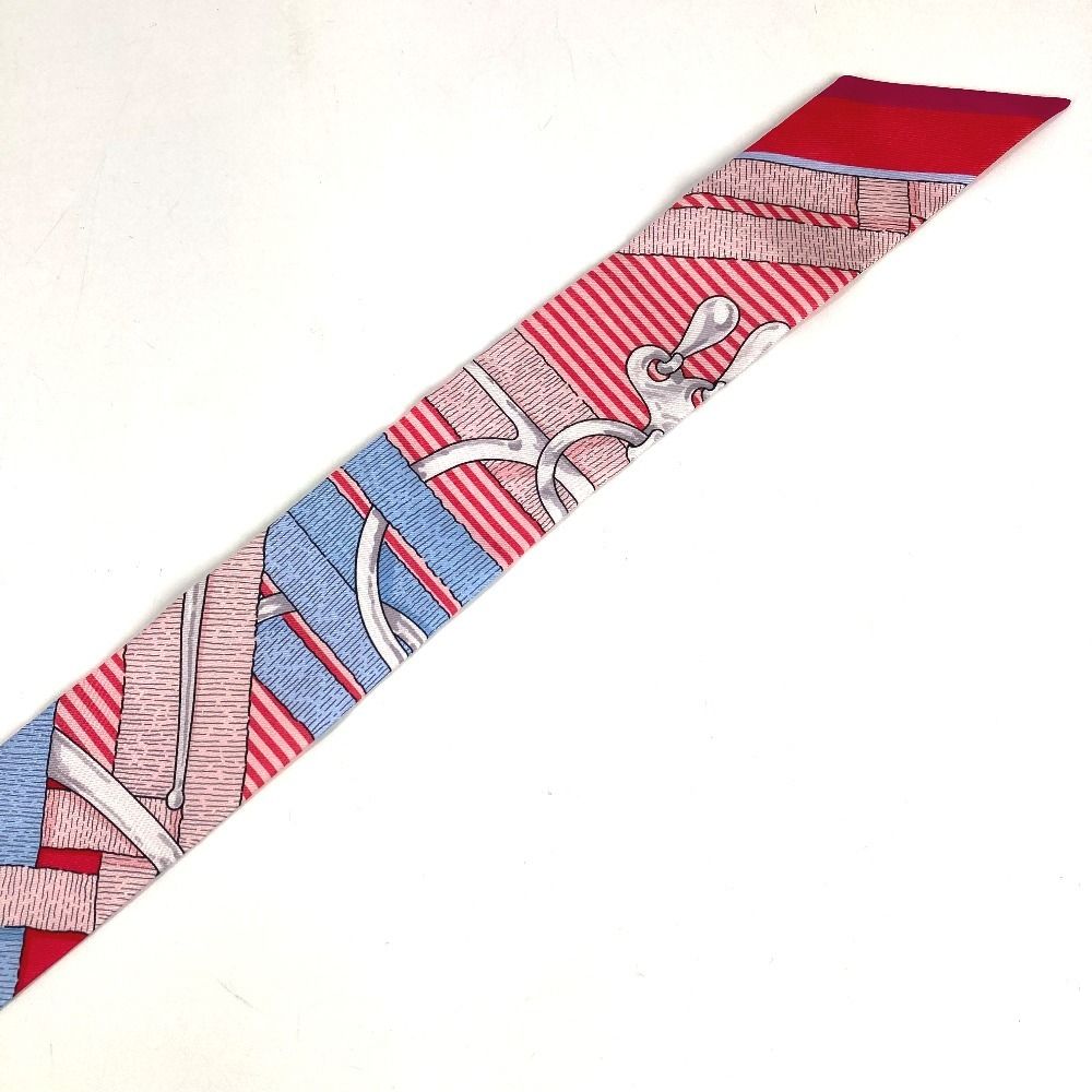 Hermes Scarf Twilly Tiri Silk Red — view 4