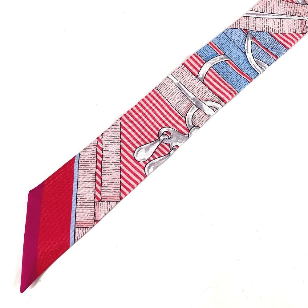 Hermes Scarf Twilly Tiri Silk Red — view 5