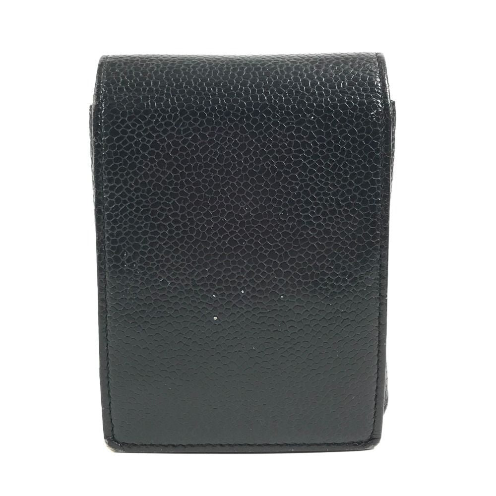 Chanel Cigarette Case CC Logo Caviar Leather Black — view 2