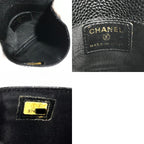 Chanel Cigarette Case CC Logo Caviar Leather Black — view 9