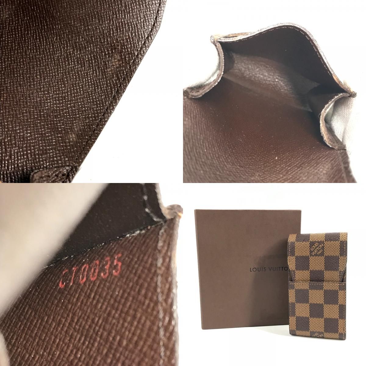 Louis Vuitton Cigarette Case Etuy Damier Canvas Ebene Brown — view 9