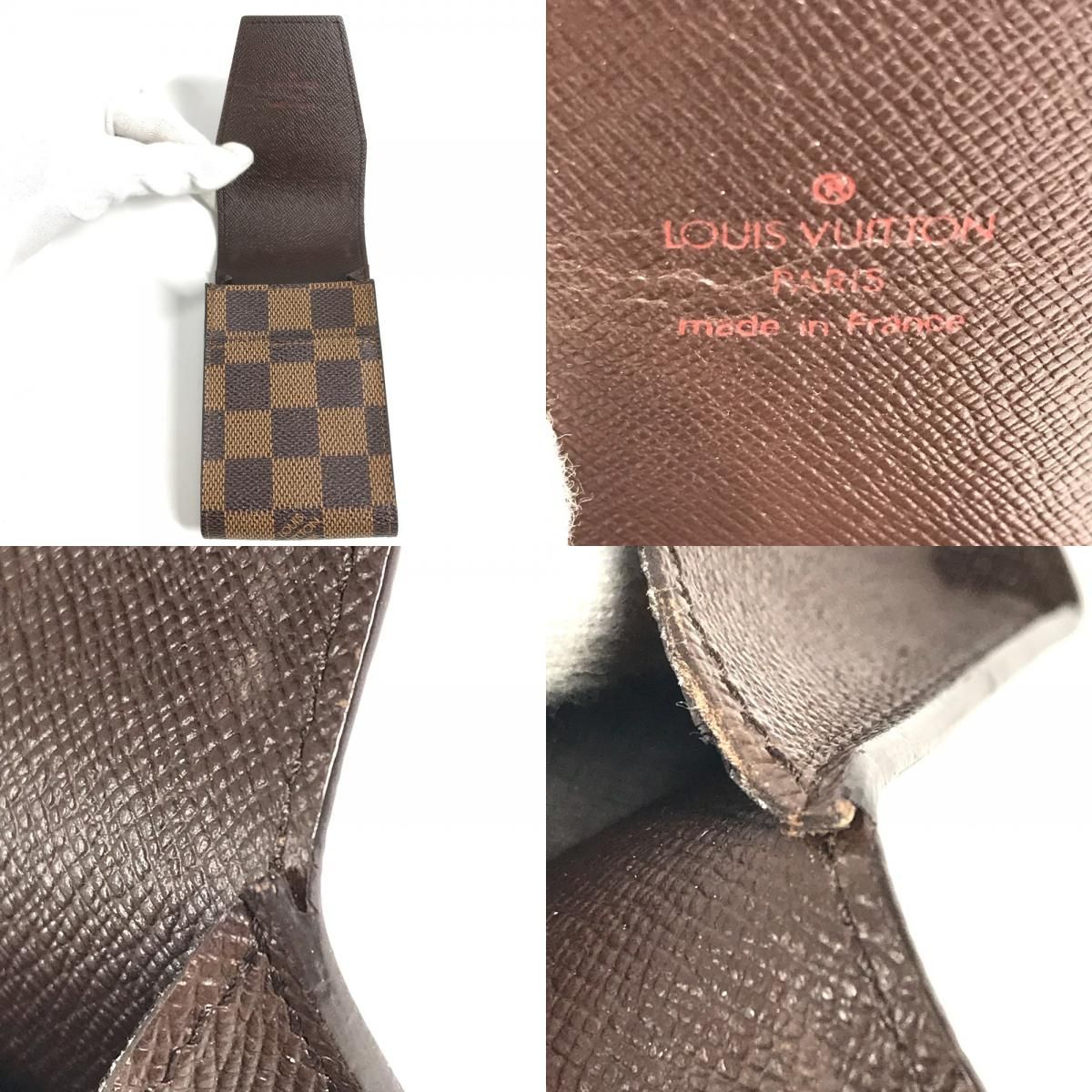 Louis Vuitton Cigarette Case Etuy Damier Canvas Ebene Brown — view 8