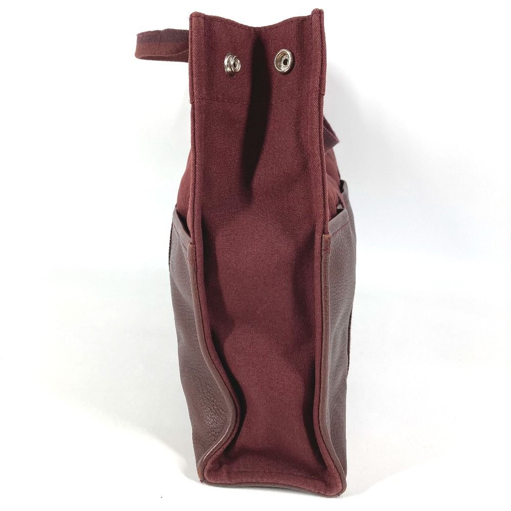 Hermes Handbag Fourre Tout MM Cotton Wine Red — view 4