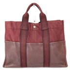 Hermes Handbag Fourre Tout MM Cotton Wine Red