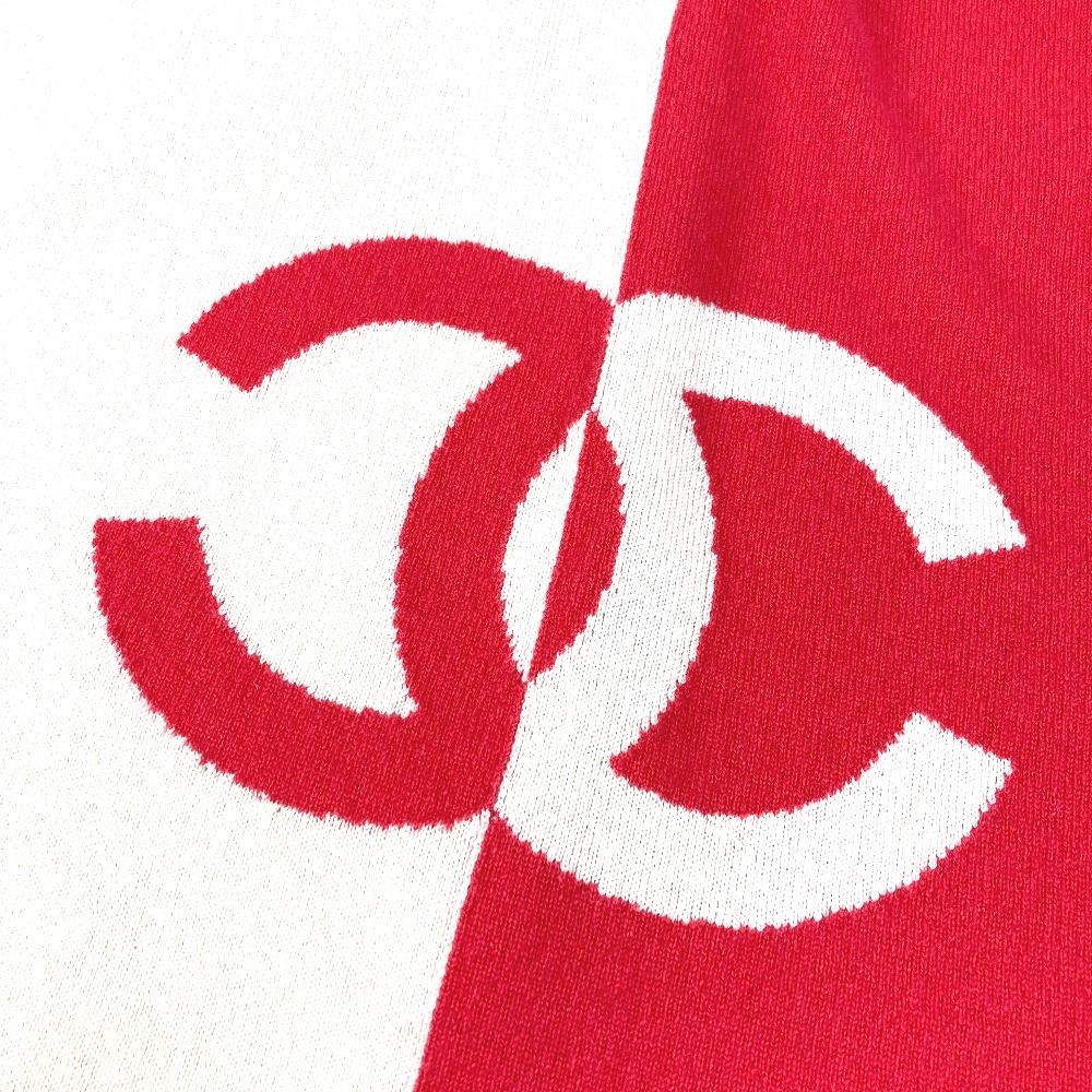 Chanel Scarf CC Logo Bicolor Cashmere Pink — view 7