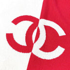 Chanel Scarf CC Logo Bicolor Cashmere Pink — view 7