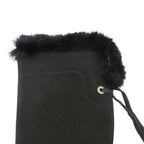 Louis Vuitton Boots Long Wedge Sole Fur Decoration Side Zip Shoes 36 Black — view 9