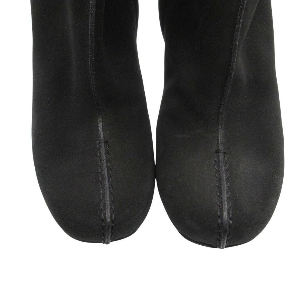 Louis Vuitton Boots Long Wedge Sole Fur Decoration Side Zip Shoes 36 Black — view 8