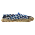 Chanel Sandals CC Logo Espadrilles Shoes Tweed Blue — view 5