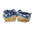Chanel Sandals CC Logo Espadrilles Shoes Tweed Blue — view 3