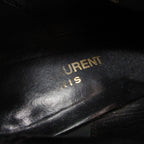 Saint Laurent Paris Boots Leather Side Zip Short Shoes Black — view 6