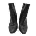 Saint Laurent Paris Boots Leather Side Zip Short Shoes Black — view 3