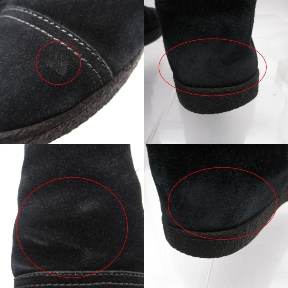 Chanel Boots CC Logo Quilted Shearling Boa Black — view 8