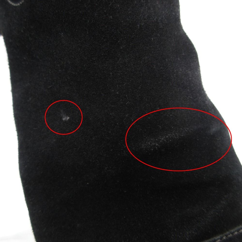 Chanel Boots CC Logo Quilted Shearling Boa Black — view 7