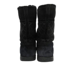 Chanel Boots CC Logo Quilted Shearling Boa Black — view 5