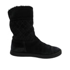 Chanel Boots CC Logo Quilted Shearling Boa Black — view 2
