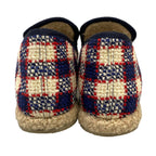 Gucci Flat Shoes 37 Horsebit Tweed Navy White Multi — view 3
