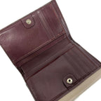 Fendi Bifold Wallet Beige Bordeaux Leather — view 3