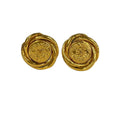 Chanel Earrings CC Logo Gold