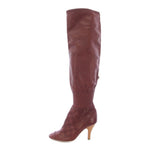 Chanel Long Boots Gathered Embroidery CC Logo 36.5 C Bordeaux TK — view 2