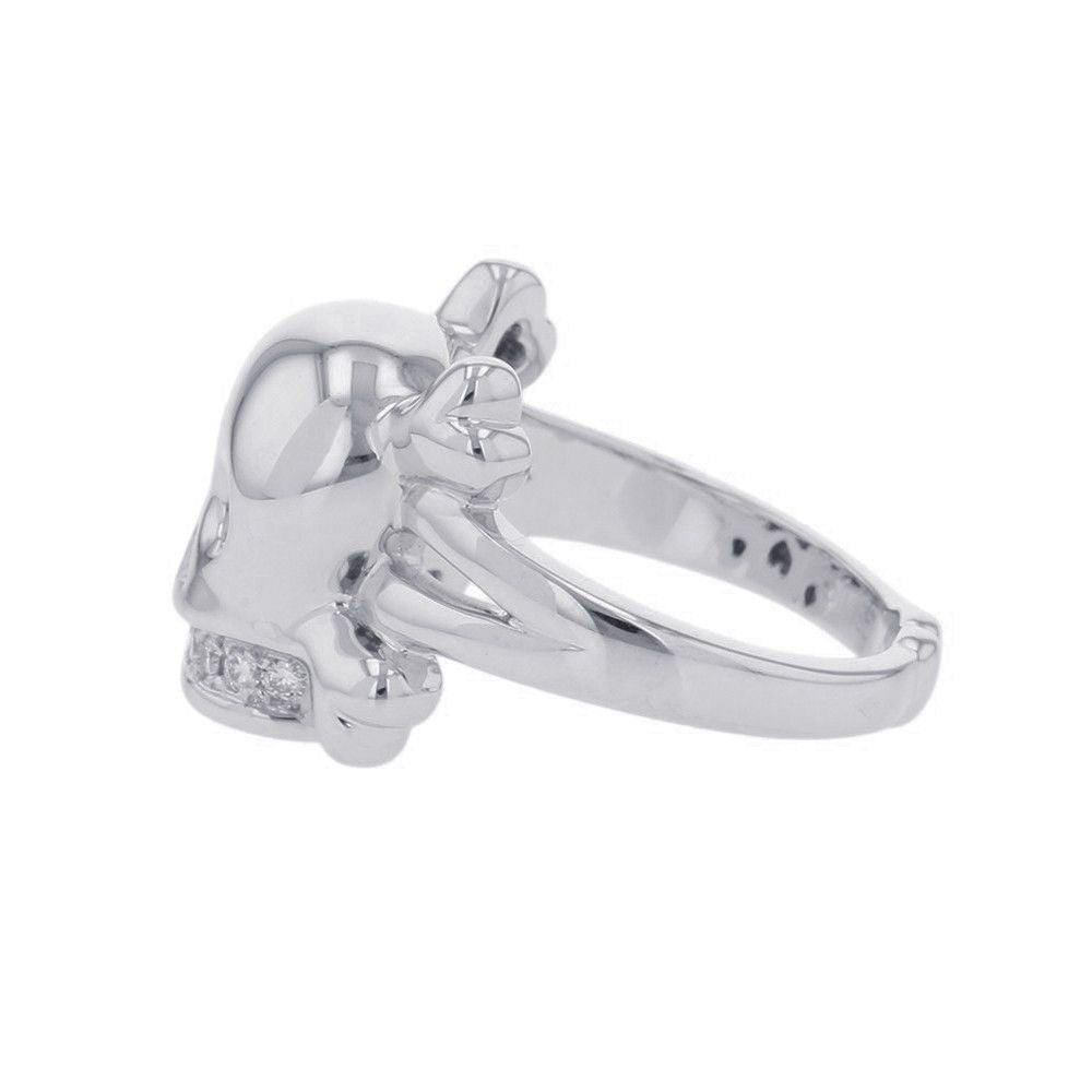 Dior Ring Tete de Mol Skull Diamond 18k White Gold — view 2