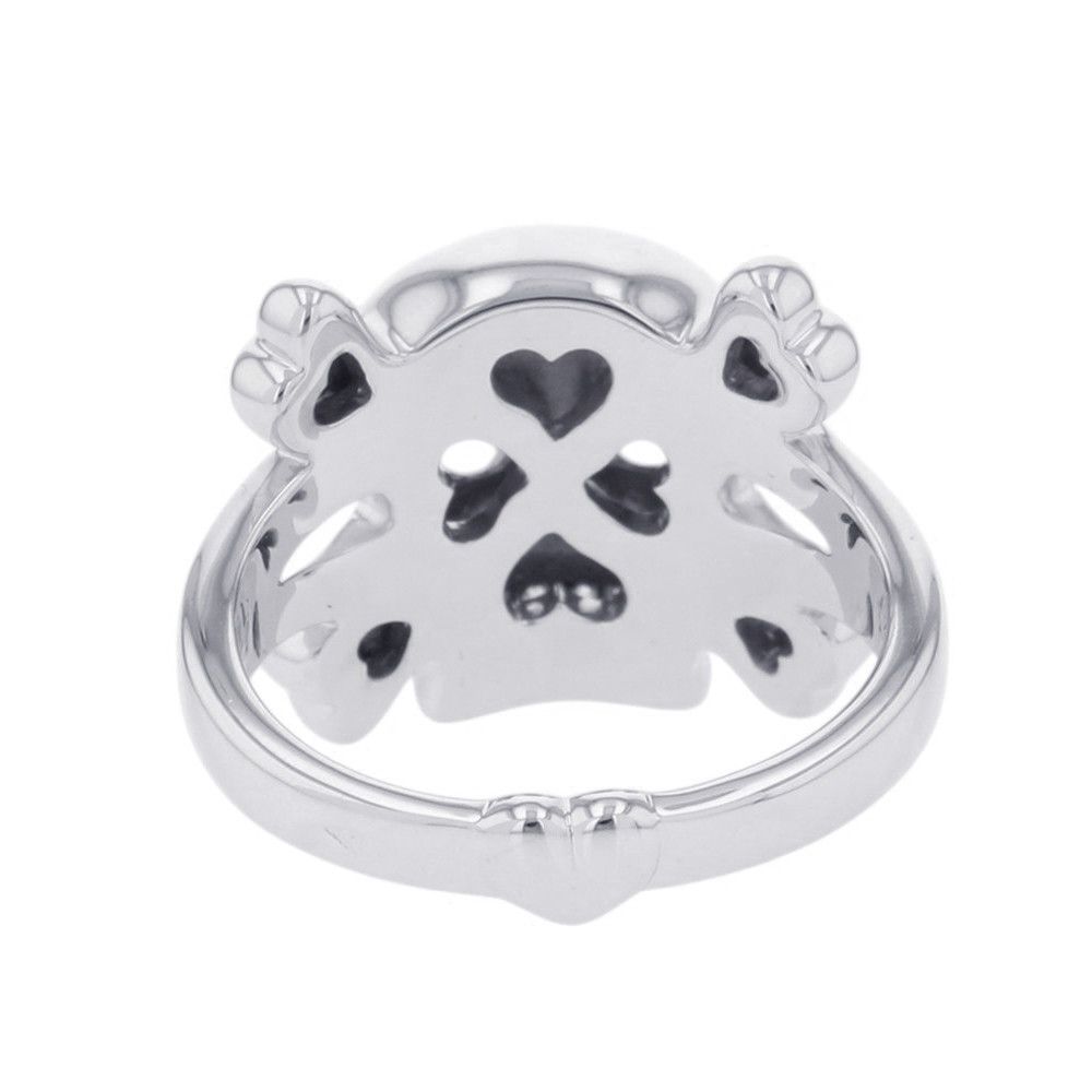 Dior Ring Tete de Mol Skull Diamond 18k White Gold — view 3