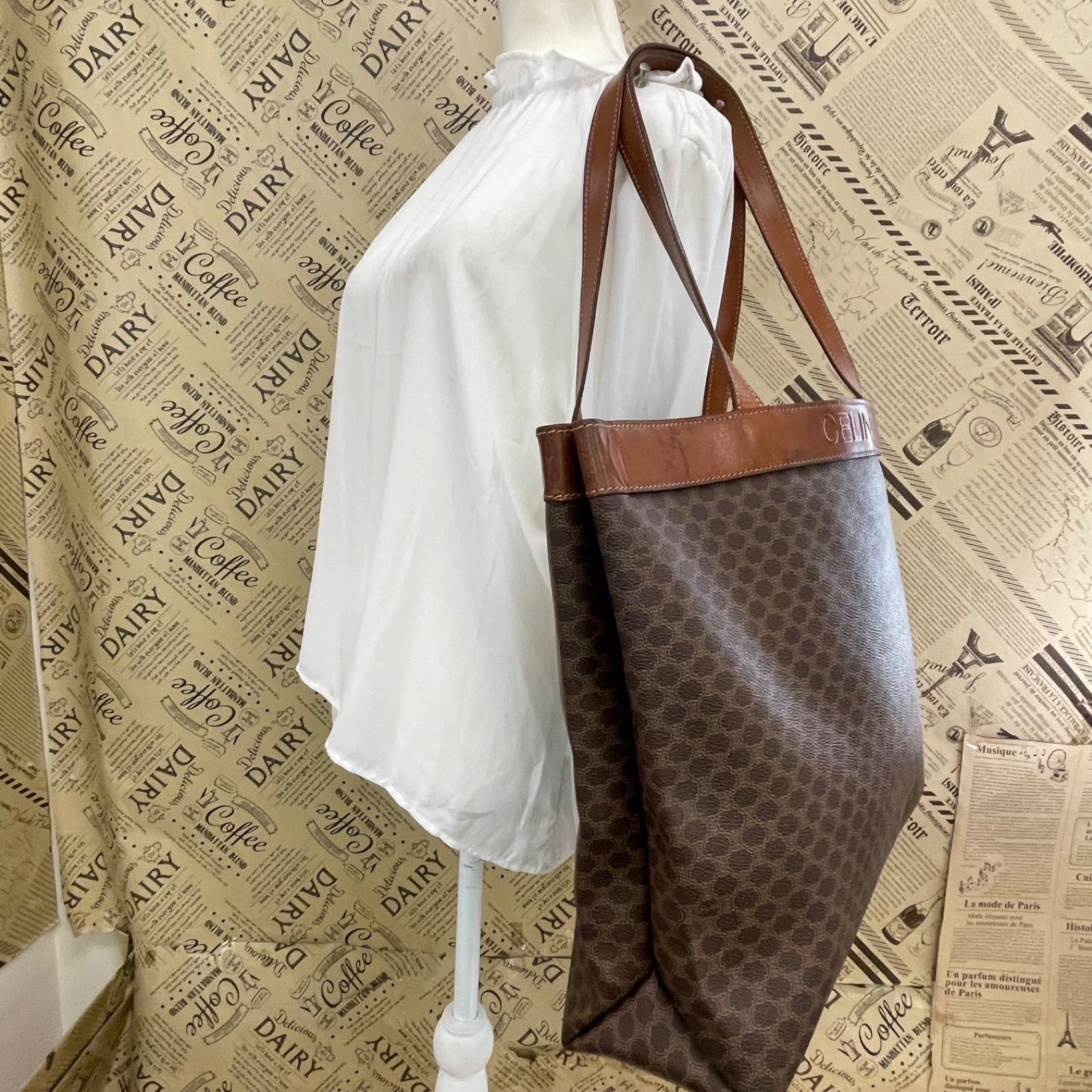 Celine Macadam Monogram Leather Bag — view 3