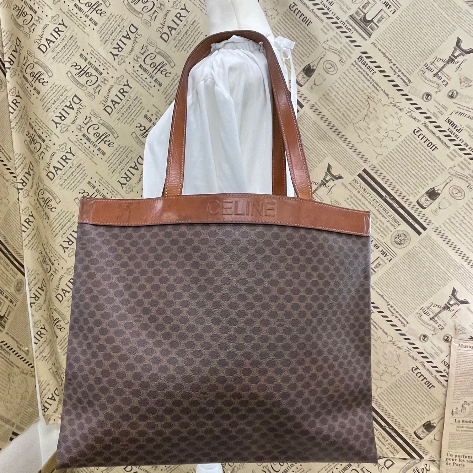 Celine Macadam Monogram Leather Bag