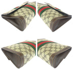 Gucci Vintage Sherry Line Beige Brown Gold 38 Clutch — view 3