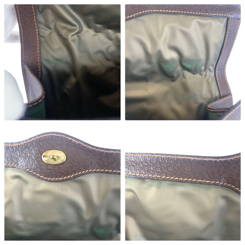 Gucci Vintage Sherry Line Beige Brown Gold 38 Clutch — view 6