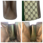 Gucci Vintage Sherry Line Beige Brown Gold 38 Clutch — view 7