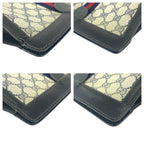 Gucci Vintage Sherry Line Navy Red 67 014 Clutch — view 4