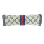 Gucci Vintage Sherry Line Navy Red 67 014 Clutch — view 9