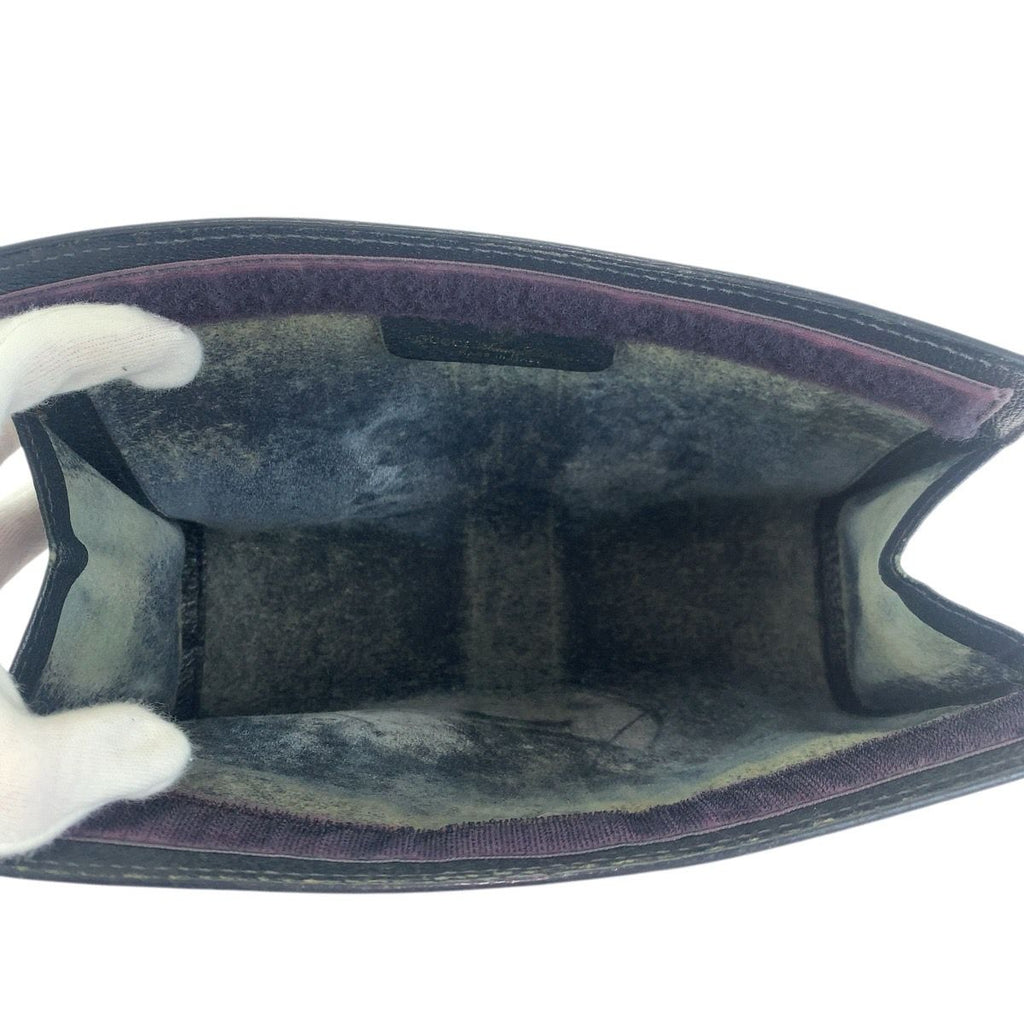 Gucci Vintage Sherry Line Navy Red 67 014 Clutch — view 8