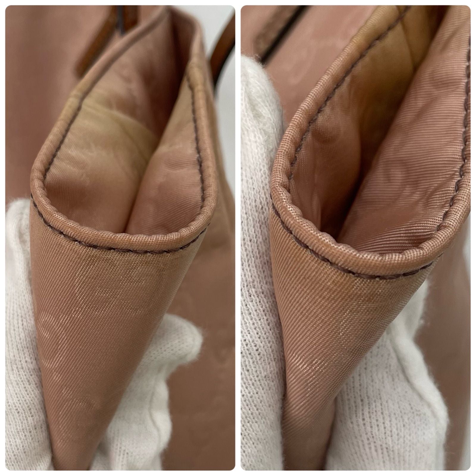 Gucci Tote GG Nylon Business Shoulder Pink Travel — view 6