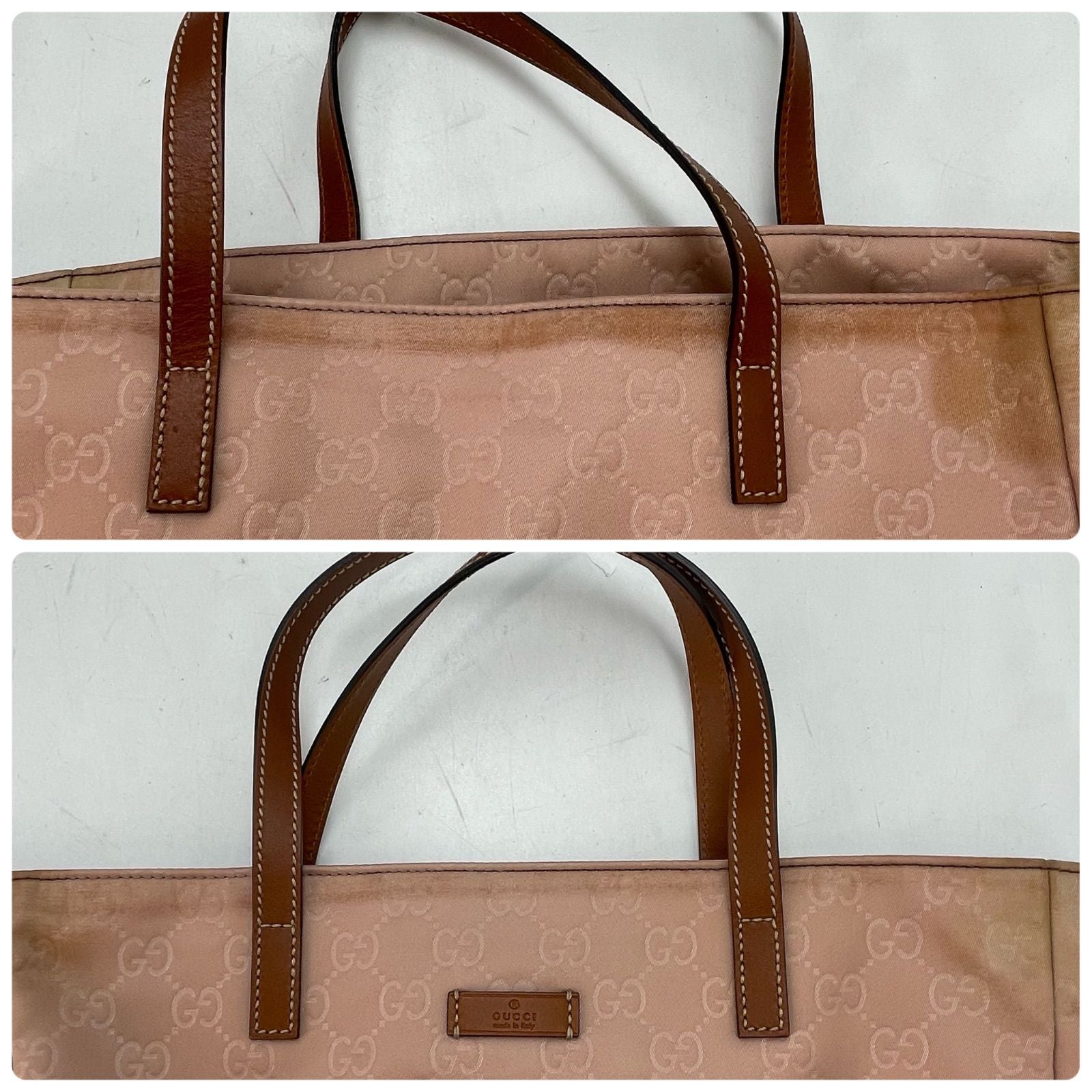 Gucci Tote GG Nylon Business Shoulder Pink Travel — view 9