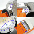 Louis Vuitton Tambour External Buckle Quartz Brown Dial Stainless Steel Orange — view 9