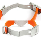 Louis Vuitton Tambour External Buckle Quartz Brown Dial Stainless Steel Orange — view 8