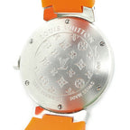 Louis Vuitton Tambour External Buckle Quartz Brown Dial Stainless Steel Orange — view 5